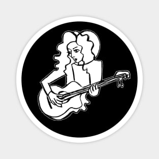 Female Guitarist, Girl Band Magnet